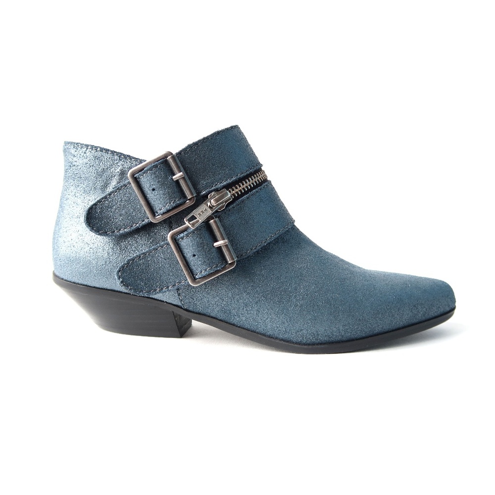 Shelly's London Comparni Blue Ankle Boots Size 7.5